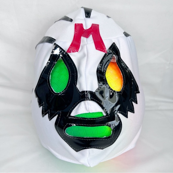 Luchador mask White/Black with hearts - Picture 1 of 7